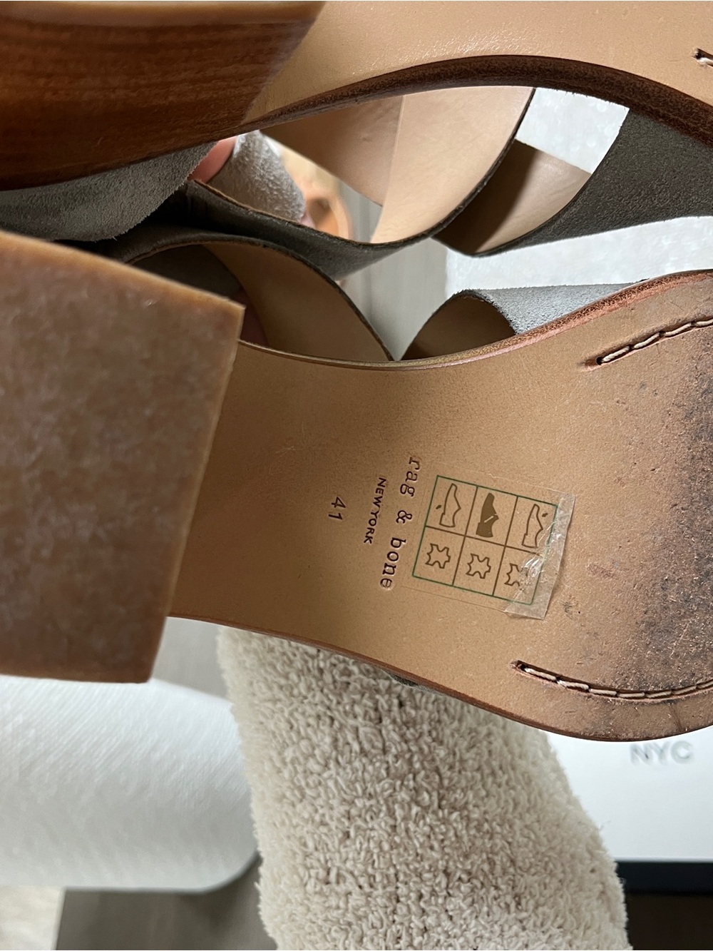 Rag & Bone Gray Suede Crisscross Ankle Strap Sandals - Women - Picture 8 of 11